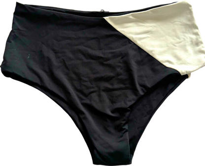 Unbranded Black/White Two-Tone High-Waist Panties XS/S