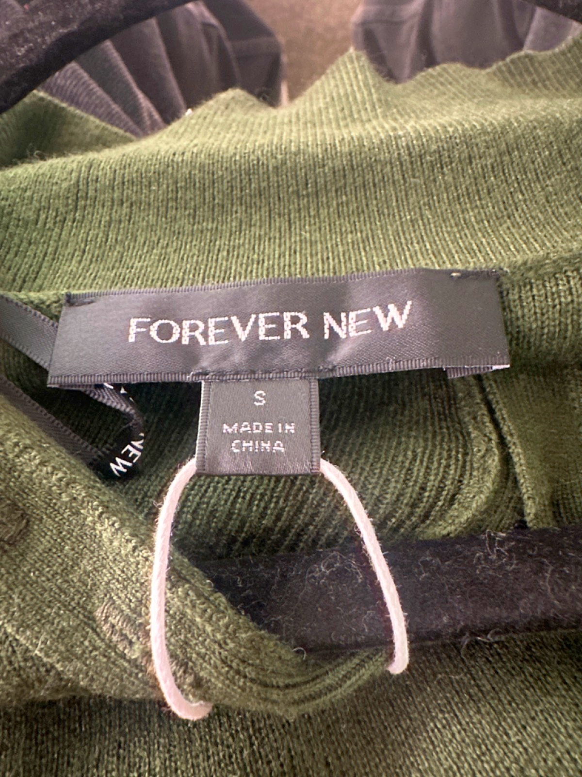 Forever New Olive Button Through Polo Jumper UK S