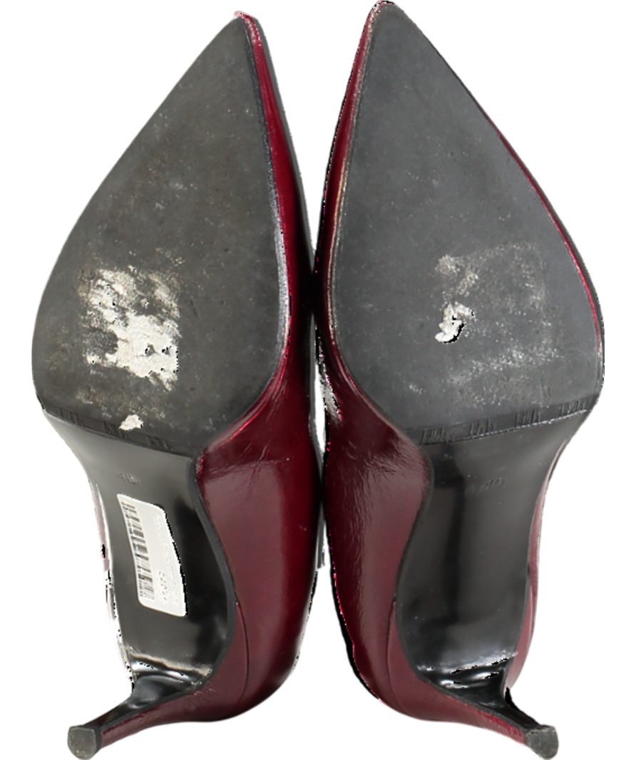 billi bi Dark Red Patent With A Pointy Toe The Stiletto Heel UK 7 EU 40 👠
