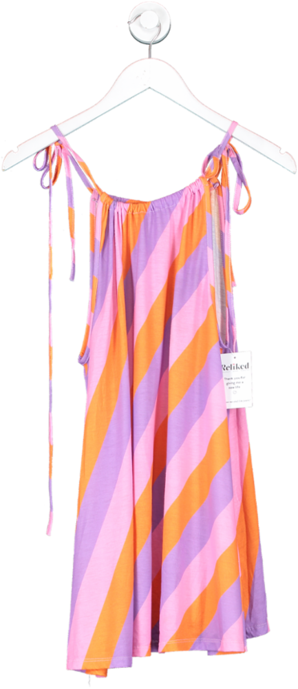 Asos Design Multicoloured Beach Cover Up Mini Dress UK 8