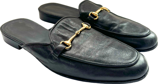 Russell&Bromley Black Leather Slippers UK 7