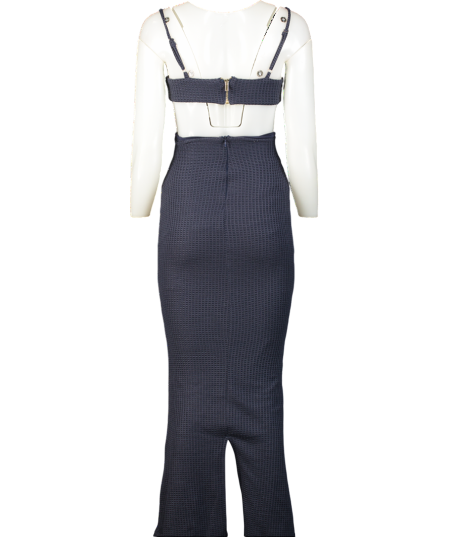 Club L Navy Blue Cut Out Maxi Dress UK 6