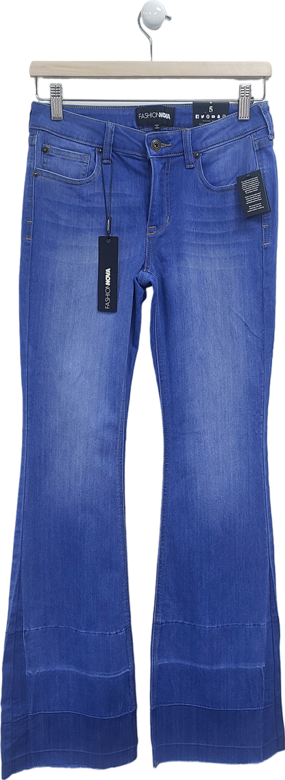 Fashion Nova Blue Janis Super Soft Low Rise Flare Jeans UK S