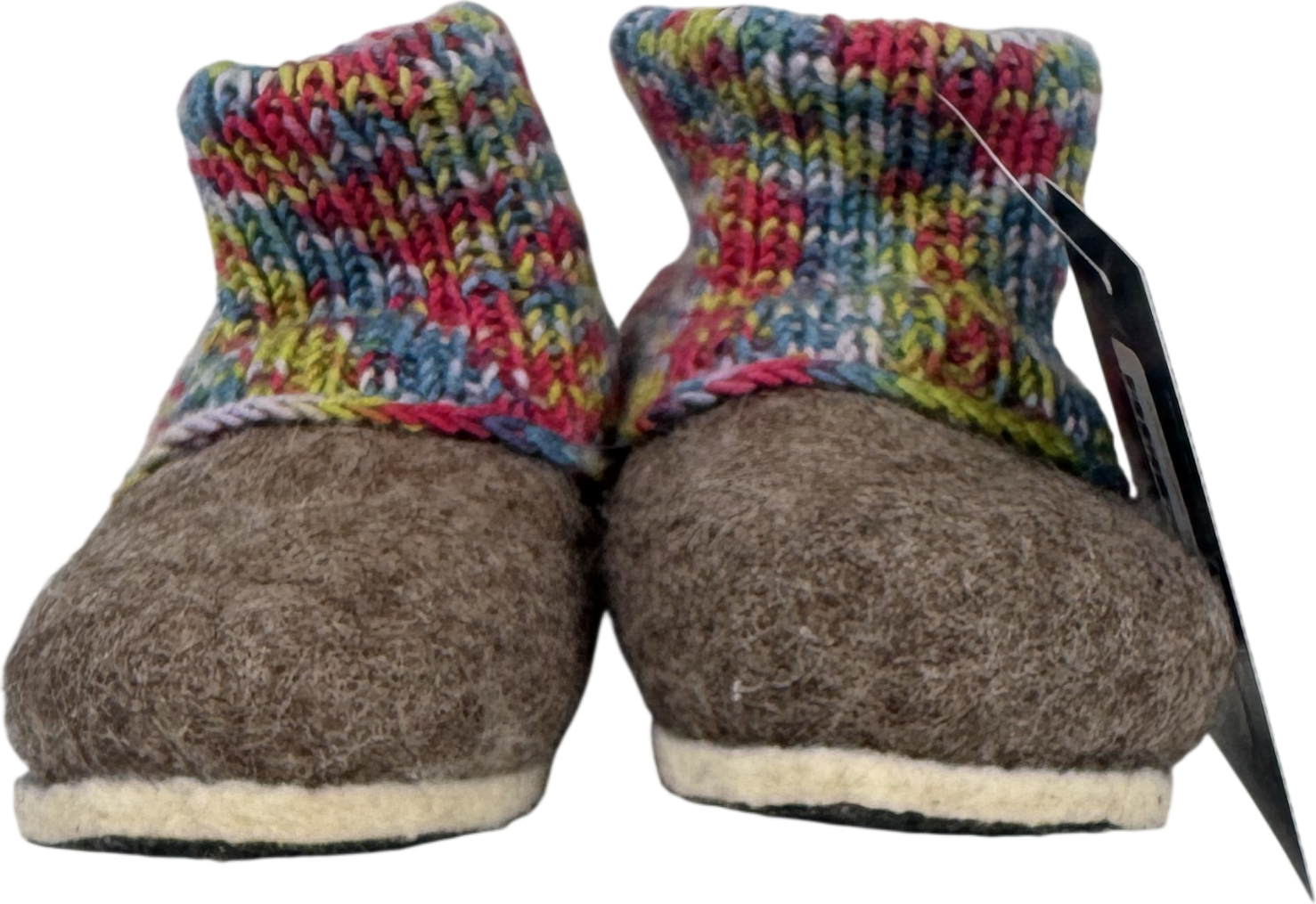 Multicoloured Handmade Soft Knit Slipper 12-18 Months
