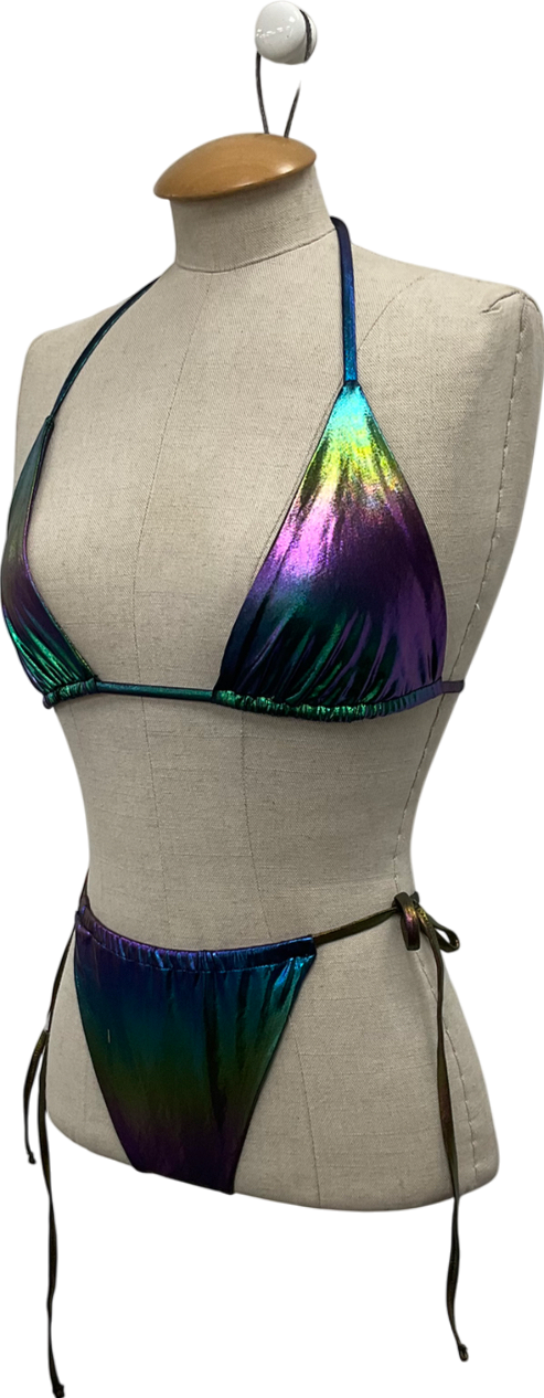 SLA the label Multicoloured Sunset Foil Bikini UK XS/S