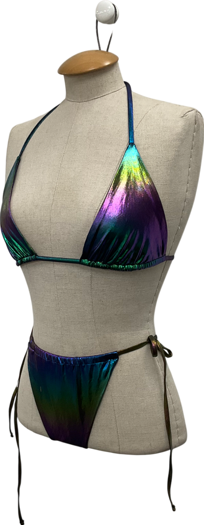 SLA the label Multicoloured Sunset Foil Bikini UK XS/S