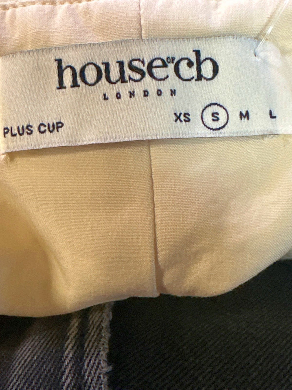 House of CB Jean Broderie Anglaise Button-up Peplum Top In Vintage Cream UK S