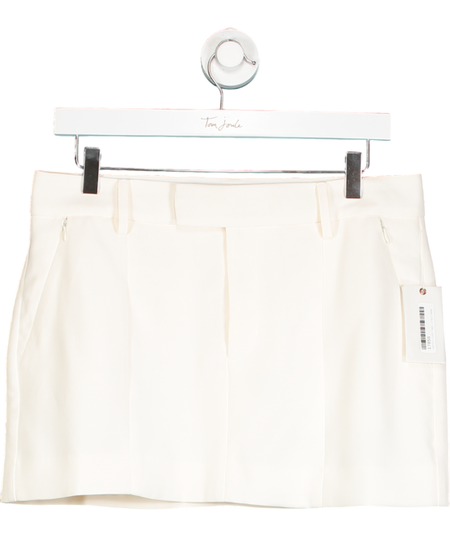 Good American White Luxe Suiting Mini Skirt W27
