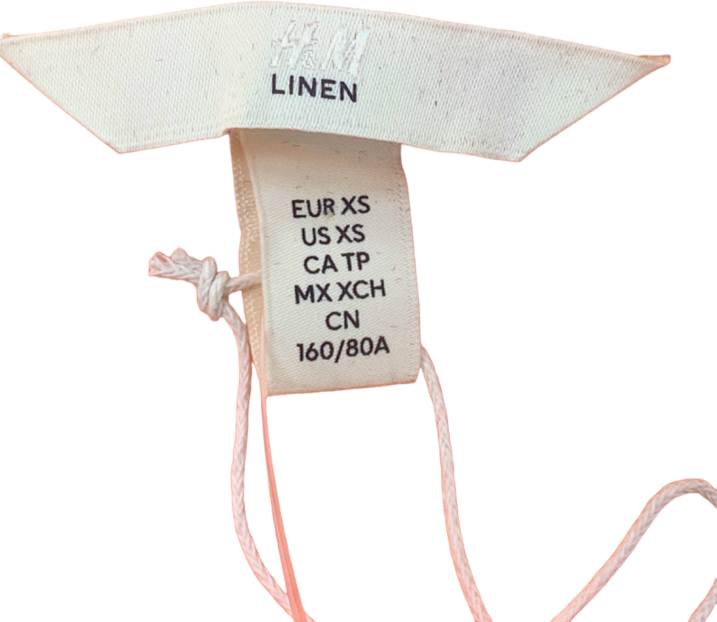 H&M Orange Linen Shirt UK 6