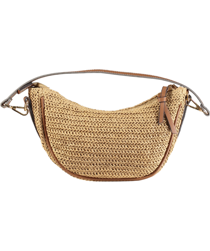 lefties Beige Natural Effect Shoulder Bag