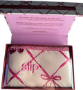 Slip White Pure Silk Lace Trim Queen Pillow