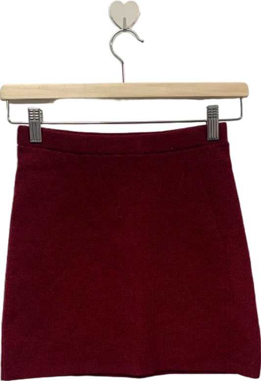 Fashion Nova Red Knit Skirt XS