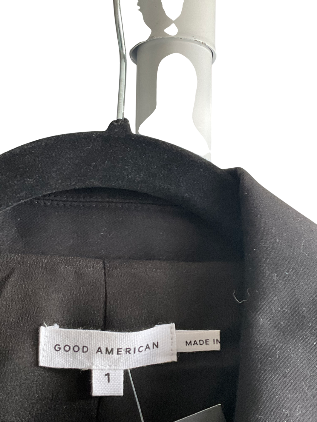Good American Black Scuba Blazer 2.0 UK S