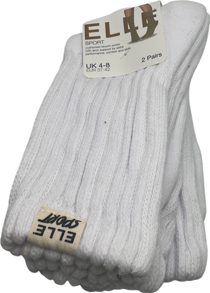 ELLE White Cushioned Ankle Socks UK 6 EU 39 👠
