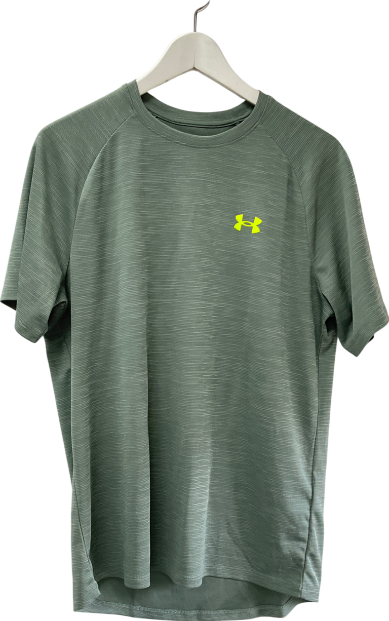 Under Armour Green Textured Short Sleeve UK M