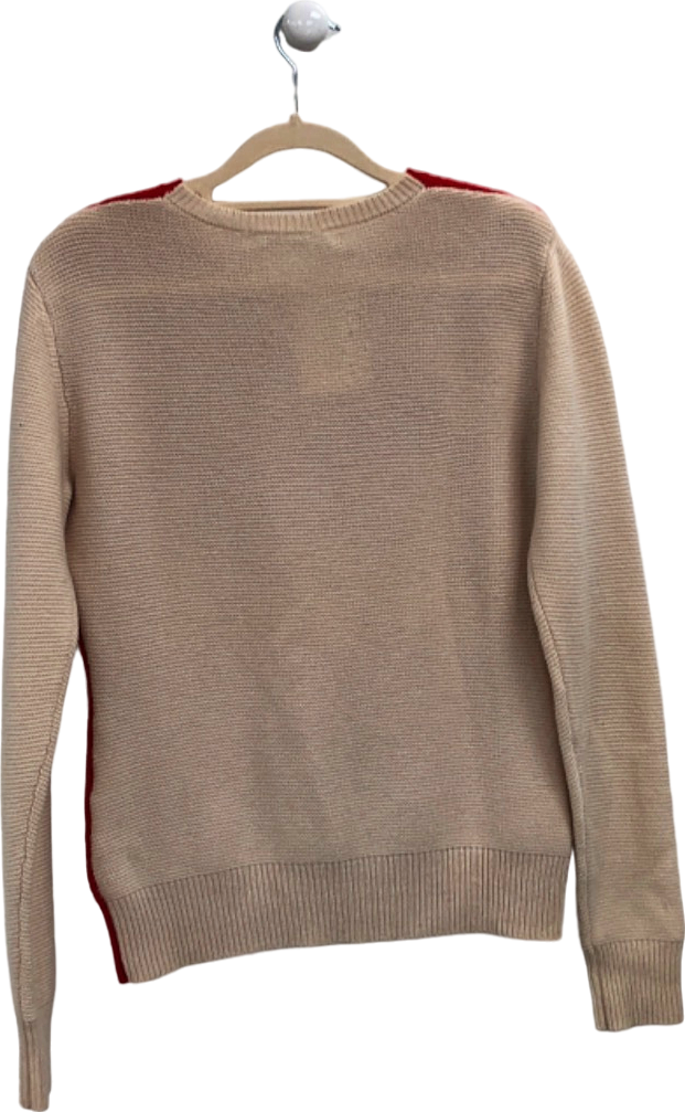 J.W. Anderson Red/Beige Cashmere Jumper Medium UK 10