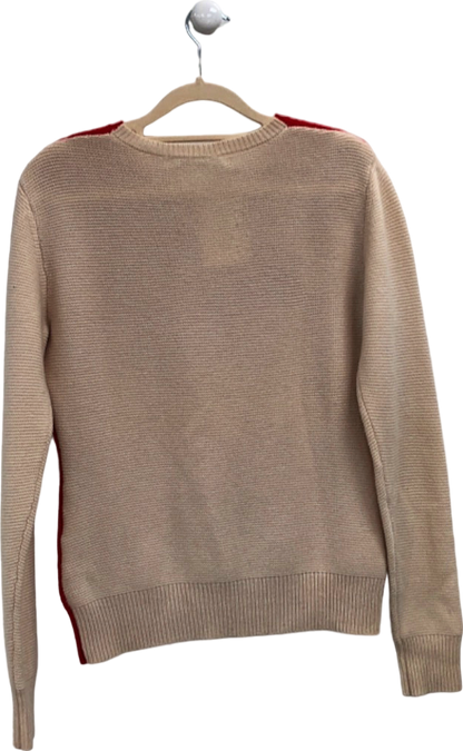 J.W. Anderson Red/Beige Cashmere Jumper Medium UK 10