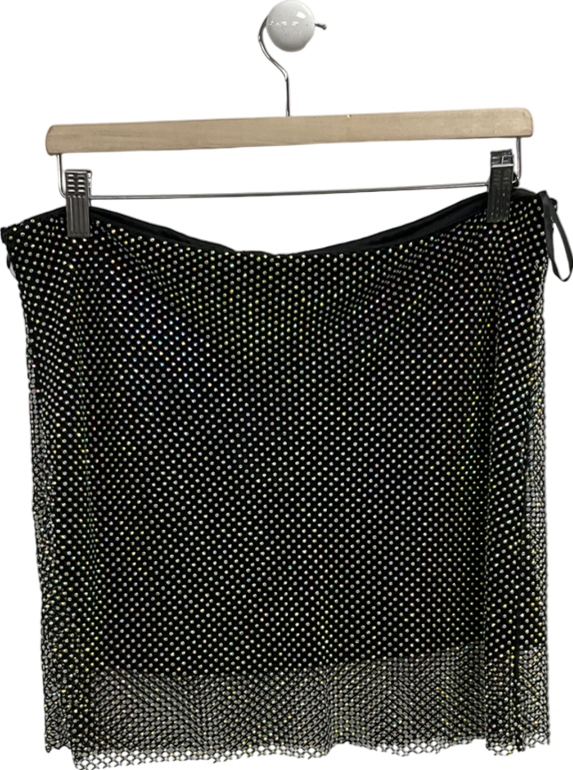 SLA the label Black Romi Diamante Skirt UK L