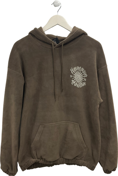 Urban Outfitters Brown Ancient Truths Hoodie UK XS