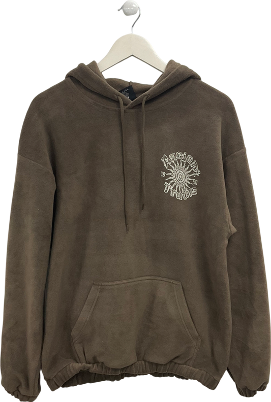 Urban Outfitters Brown Ancient Truths Hoodie UK XS