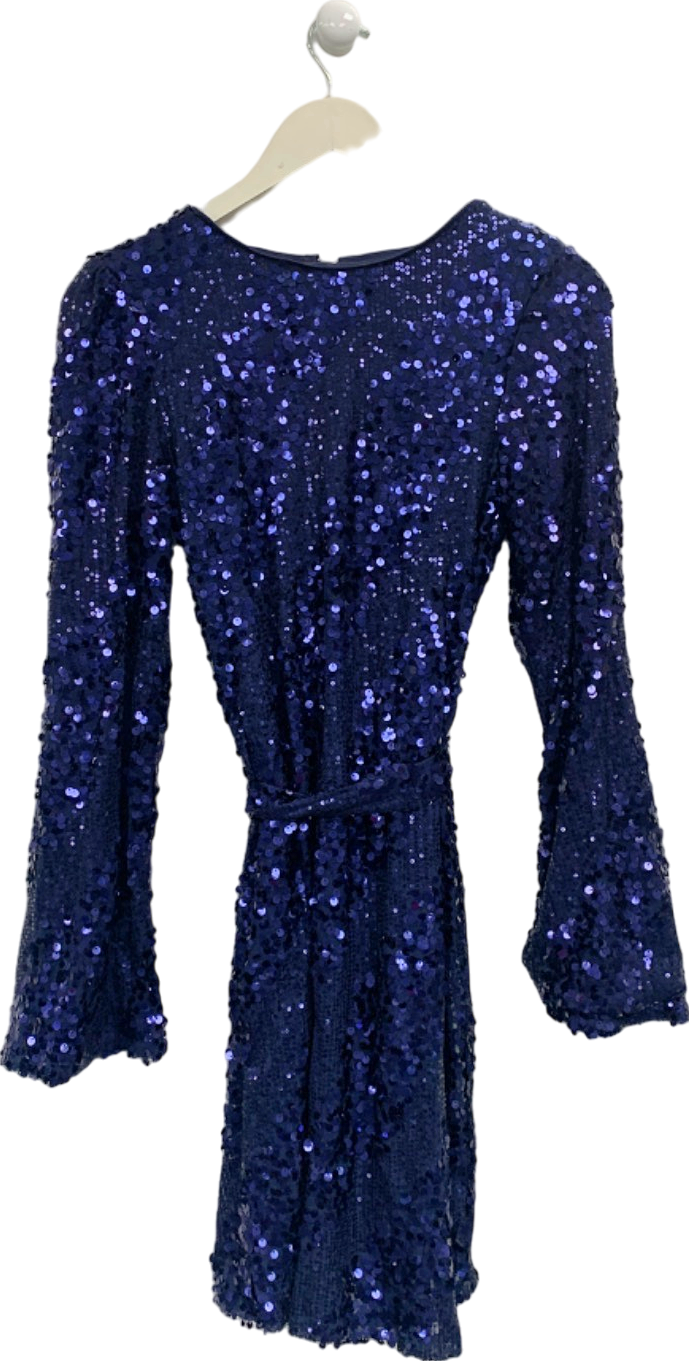 Lipsy Blue Sequined Dress UK 8
