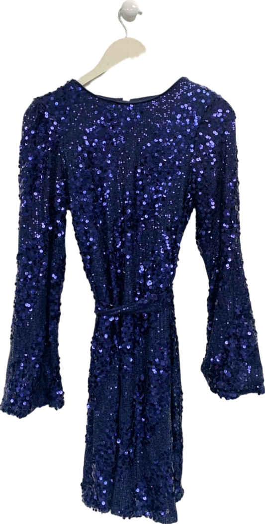 Lipsy Blue Sequined Dress UK 8