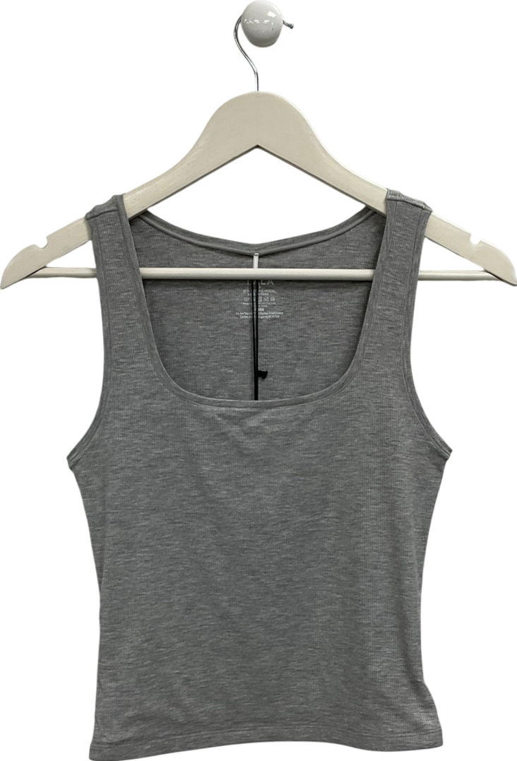 T/ALA Grey Sculpting Lounge Tank Top UK S