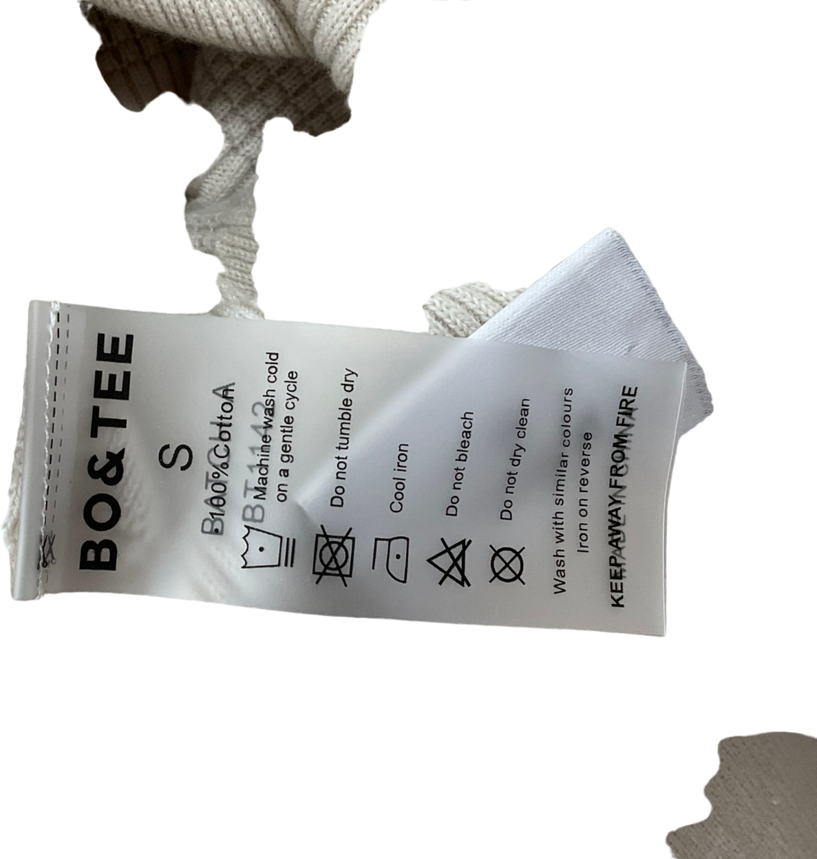 Bo + Tee  Fold over jumpsuit Cream UK S