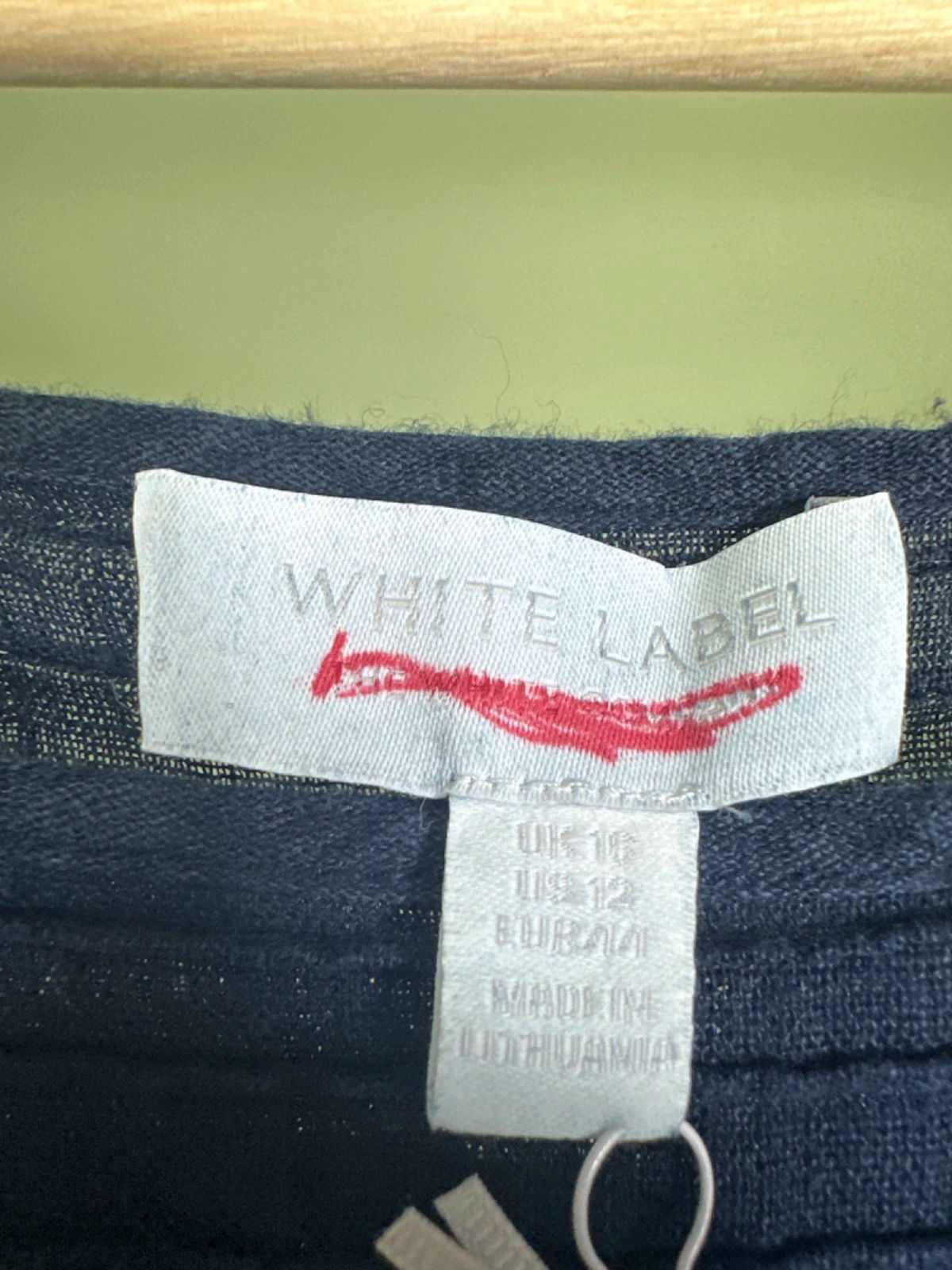 The White Company White Label Navy Linen Gauze Pintuck Blouse UK 16