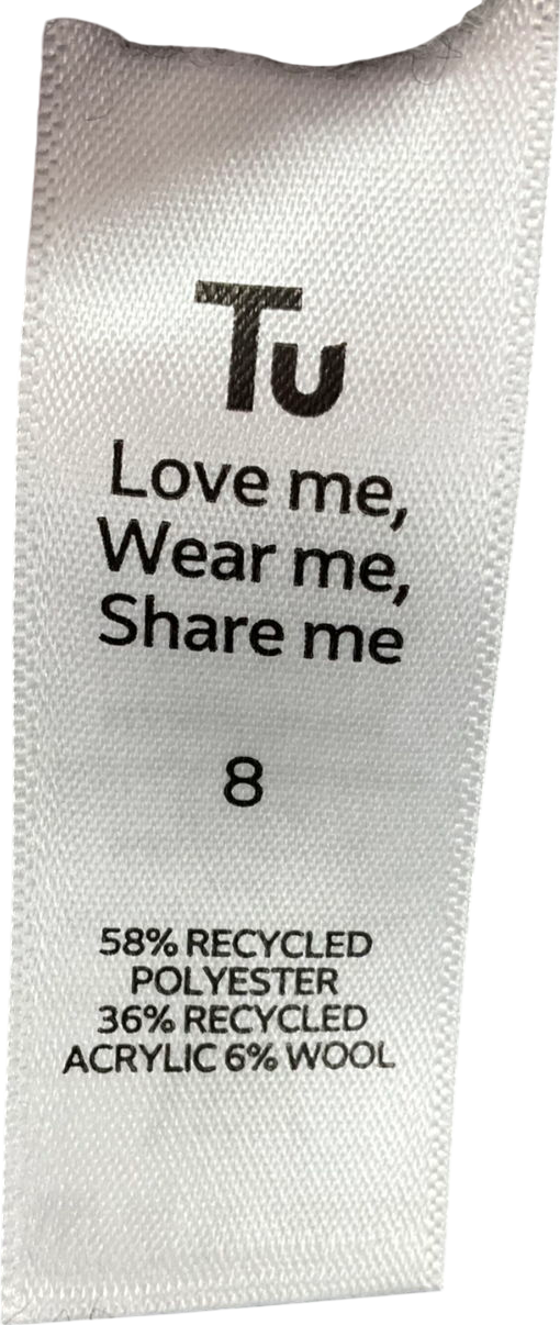 TU Grey Diamonte Bow Button Cardigan UK 8