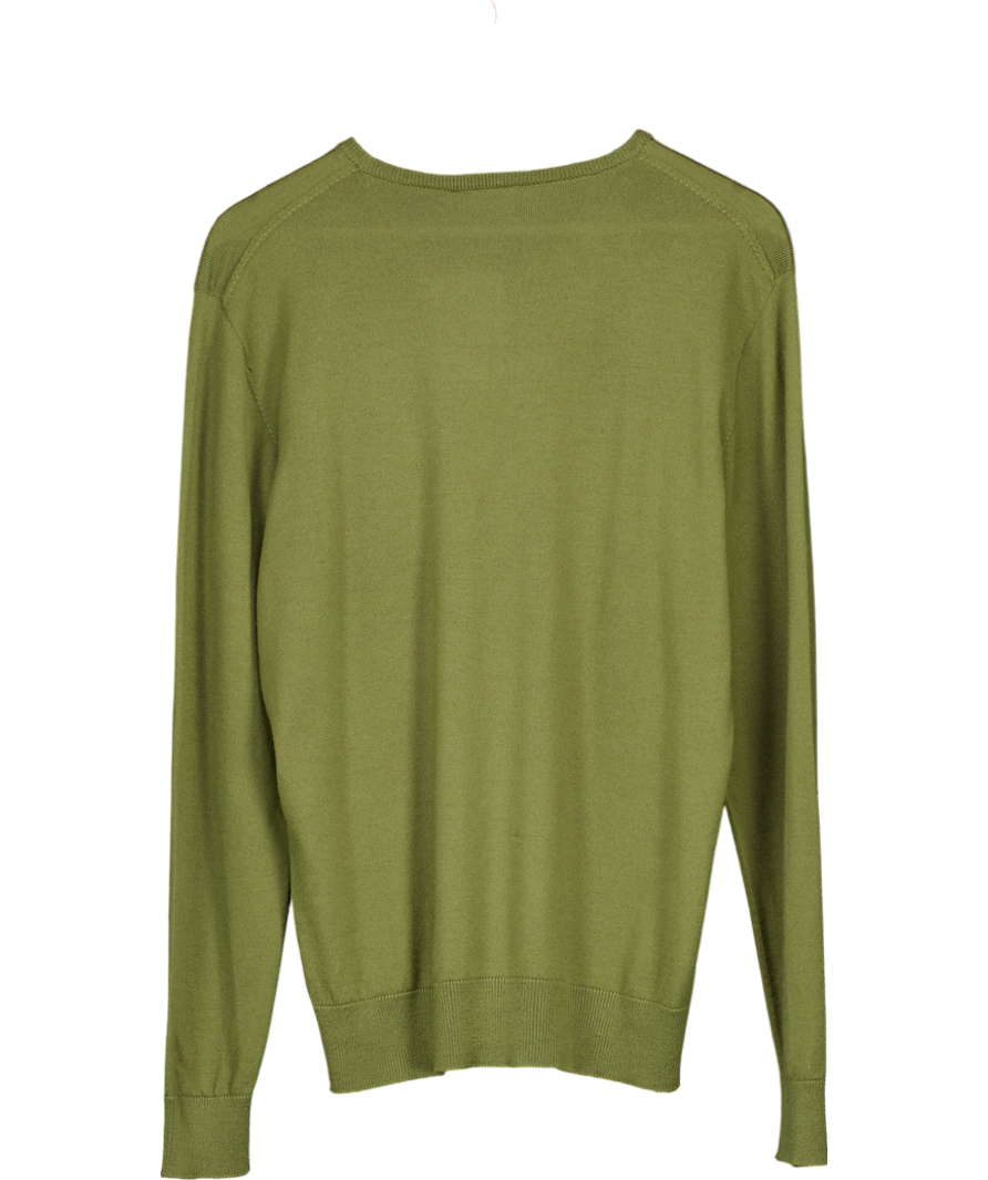 Private White V.C. Green 100% Wool Sweater UK M