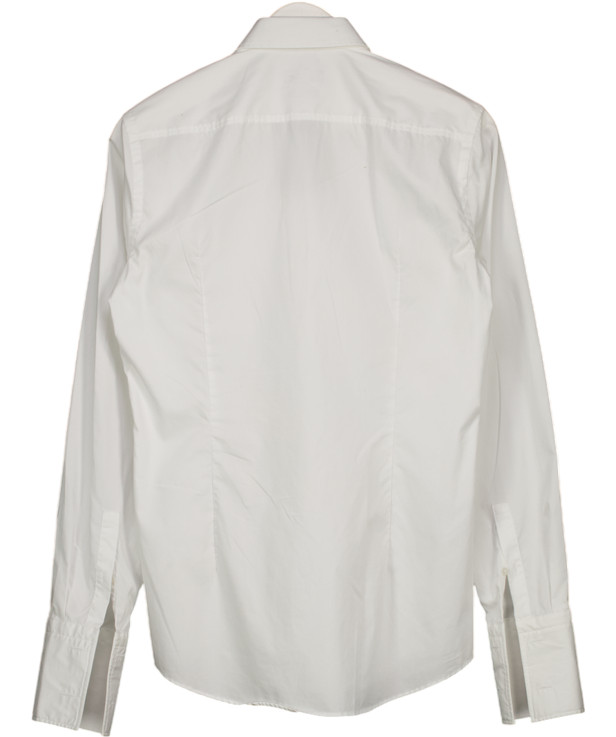 hugo boss Classic Slim Fit White Easy Iron White Shirt Neck 15" UK S