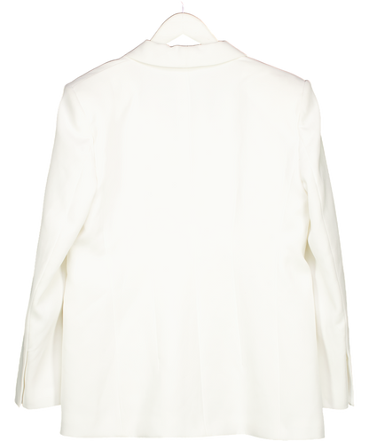 ZARA White Shawl Collar Blazer UK XL