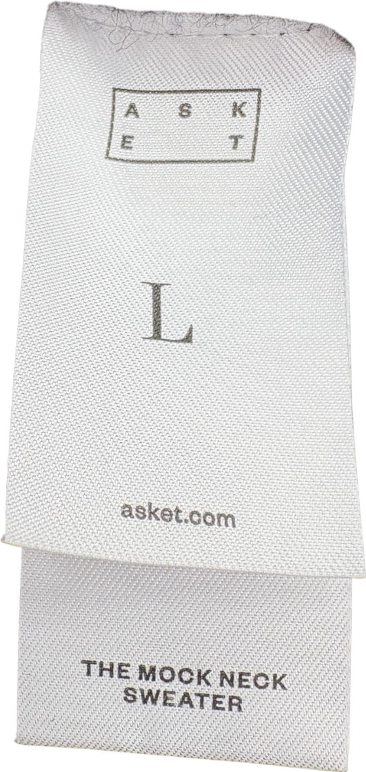 Asket Grey The Mock Neck Sweater UK L