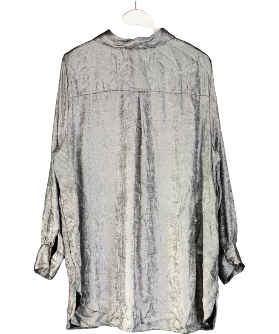 Evans Curve Metallic Long Sleeve Foil Shirt UK 22