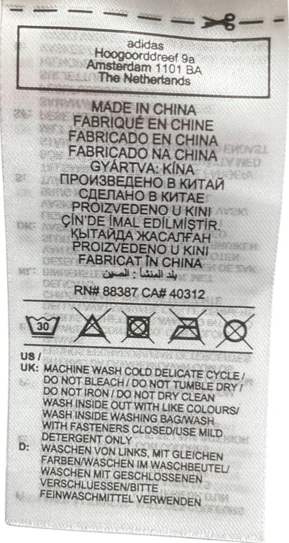 adidas White Adicolor 70s' Unisex Knitted Polo Top UK 16