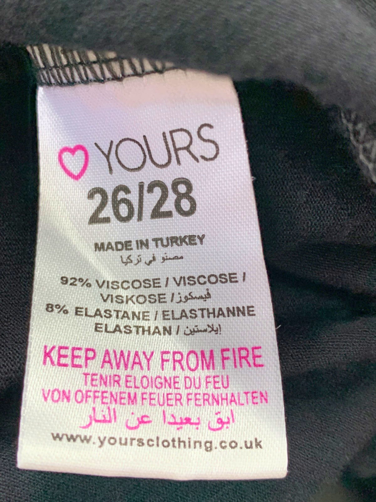 Yours Black Leggings UK 26/28