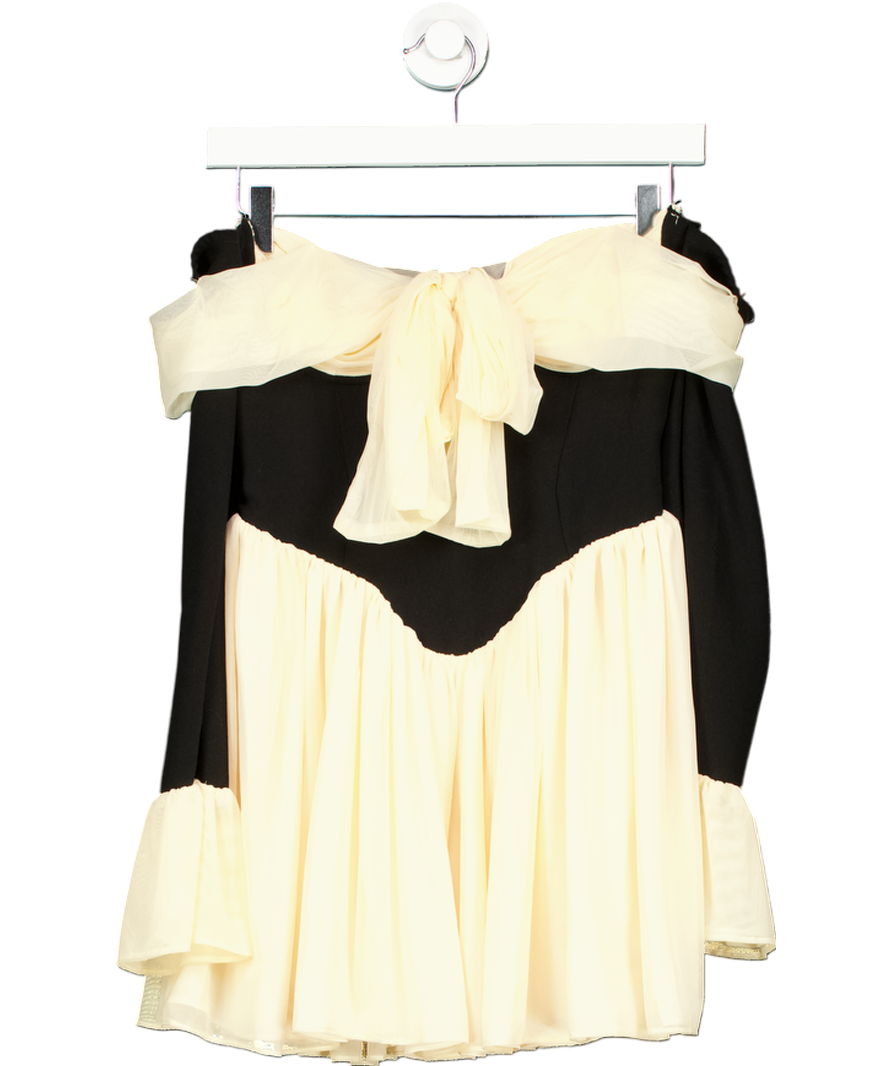 House of CB Black Alana Off Shoulder Dress UK S