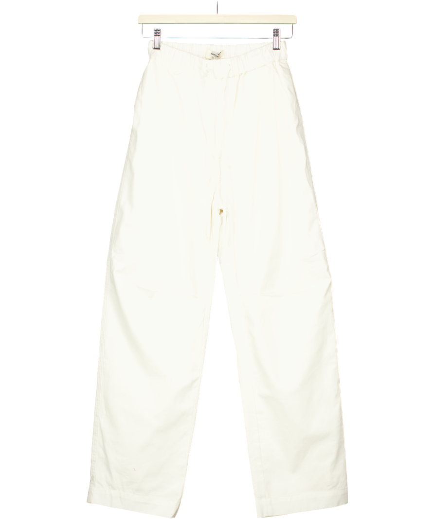 House of CB Cream Luna Cotton Cargo Trousers UK XS