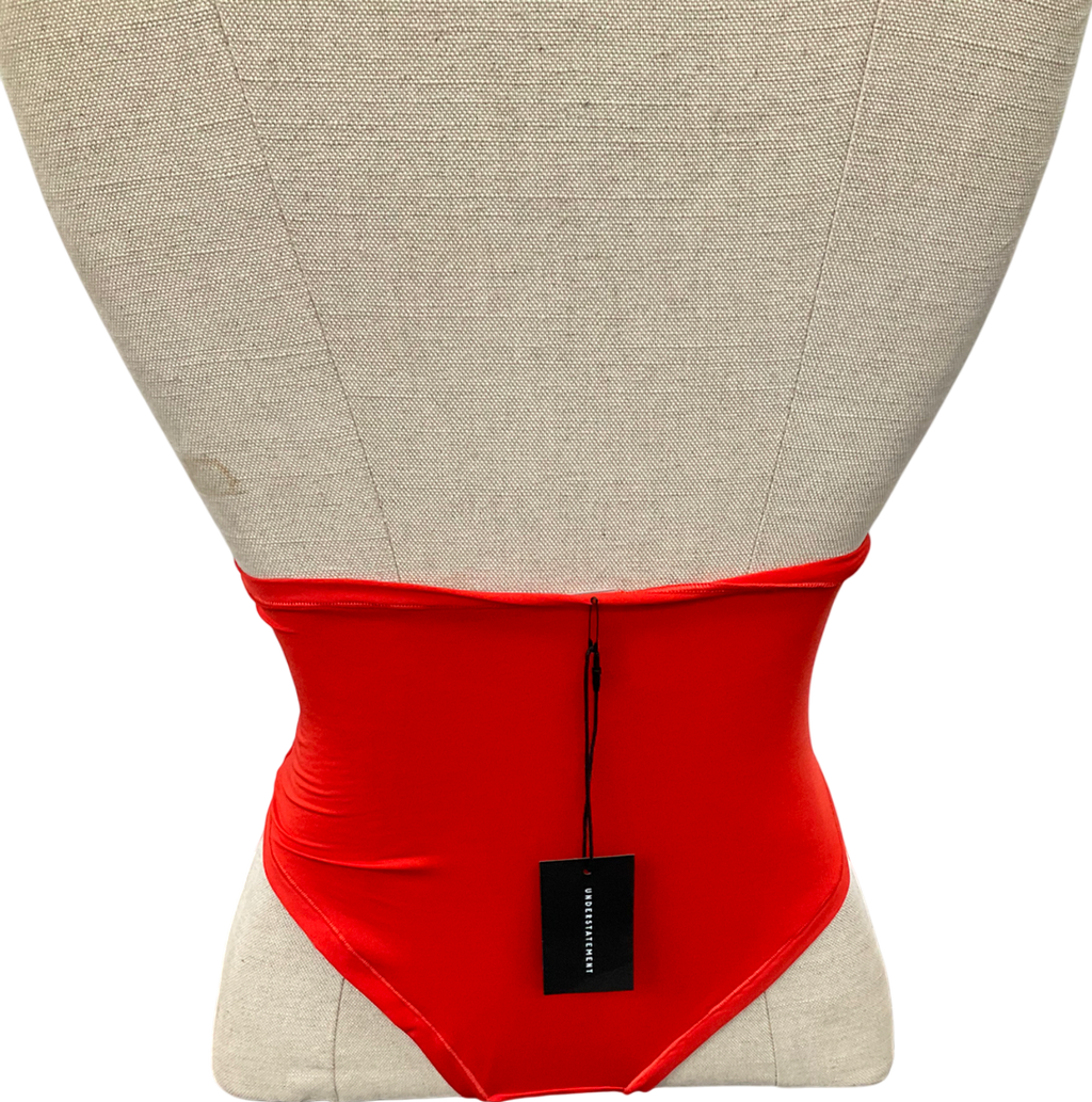 Understatement Red Micro Highwaist Briefs UK M
