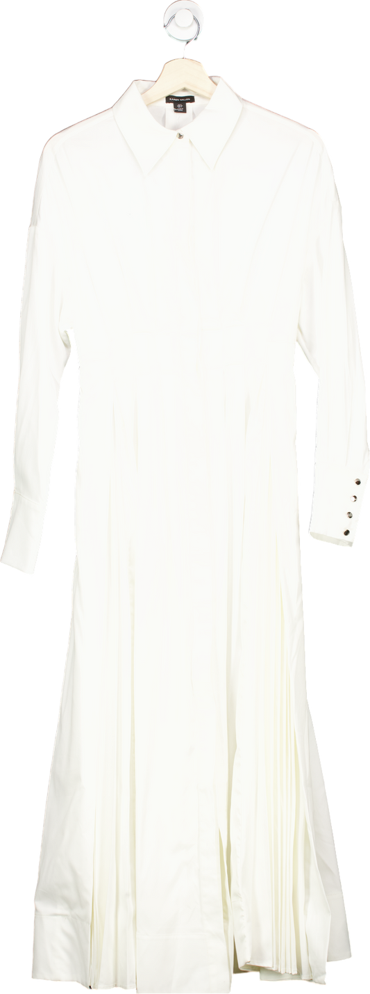 Karen Millen White Tailored Long Sleeve Dress UK 8