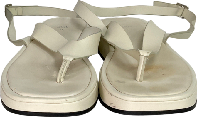 ZARA Cream Strappy Sandals UK 4 EU 37 👠