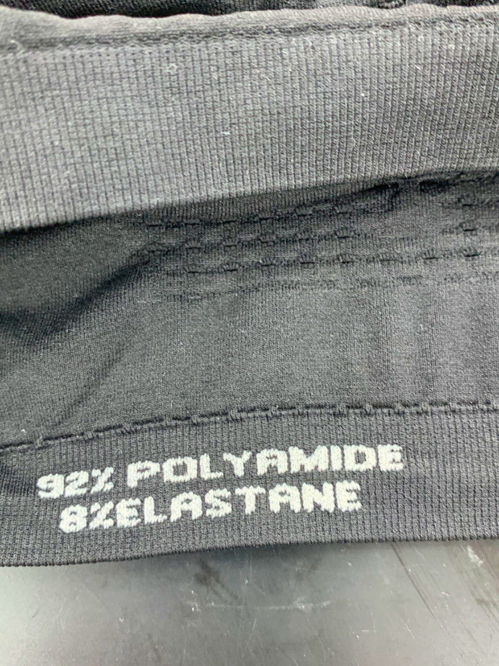 Sefi Black Waffle Asymmetric Bandeau Bra UK M