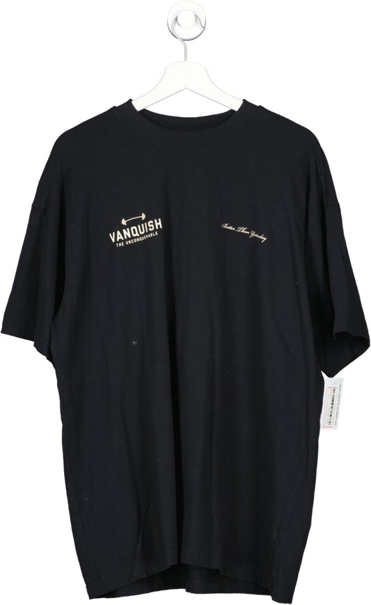Vanquish Black The Unconquerable Ovresized T Shirt UK L