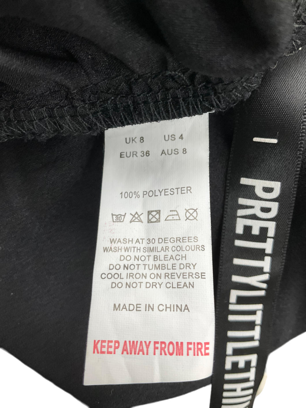 PrettyLittleThing Black Satin Cut Out Ruched Bodycon Dress UK S