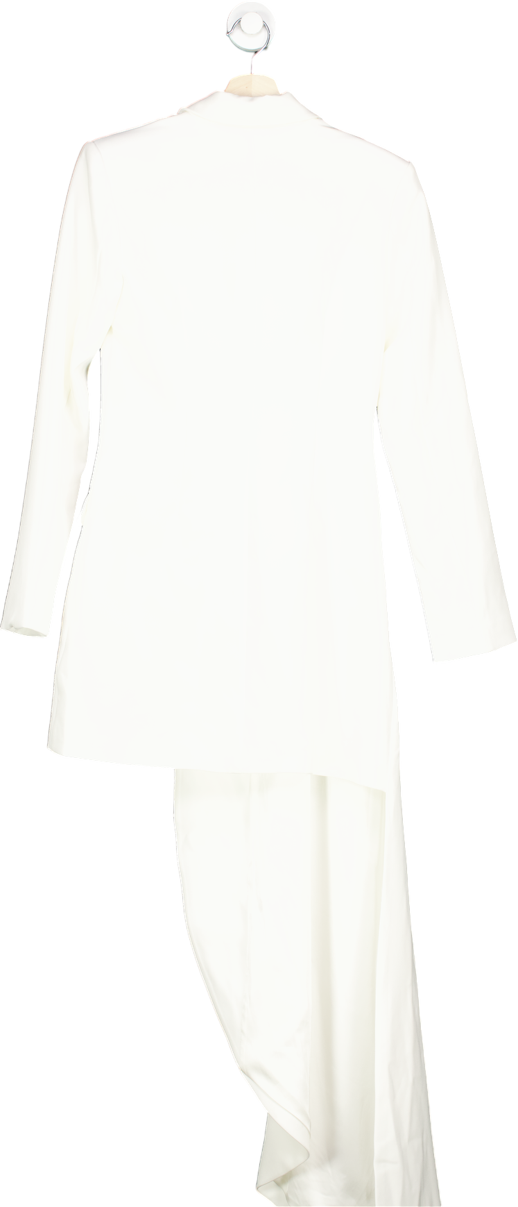 Club L London White Tailored Blazer Mini Dress with Asymmetric Hem UK 6