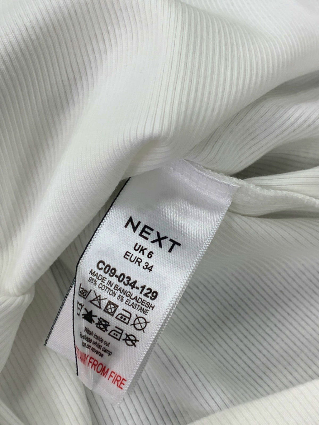 Next White Sleeveless Top UK 6