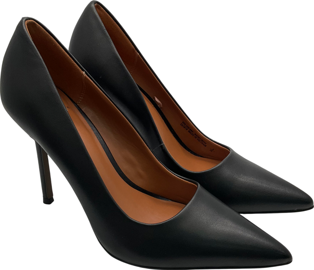 Next Black Leather Pointed Toe Stilettos UK 5 EU 38 👠