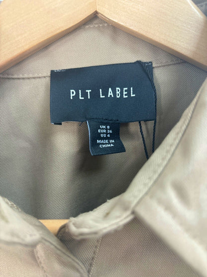 PLT Label Light Brown Cropped Shirt UK 8
