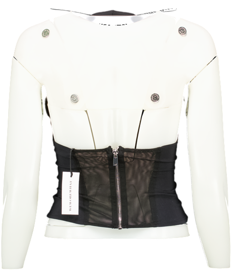 WeWoreWhat Black Cross Halter Neck Top UK XS